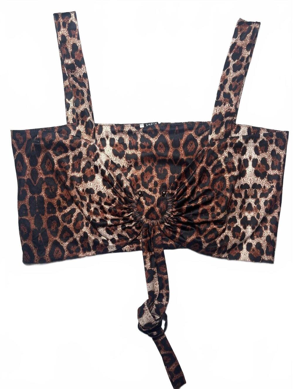 Cheetah Bustier O-Ring Top
